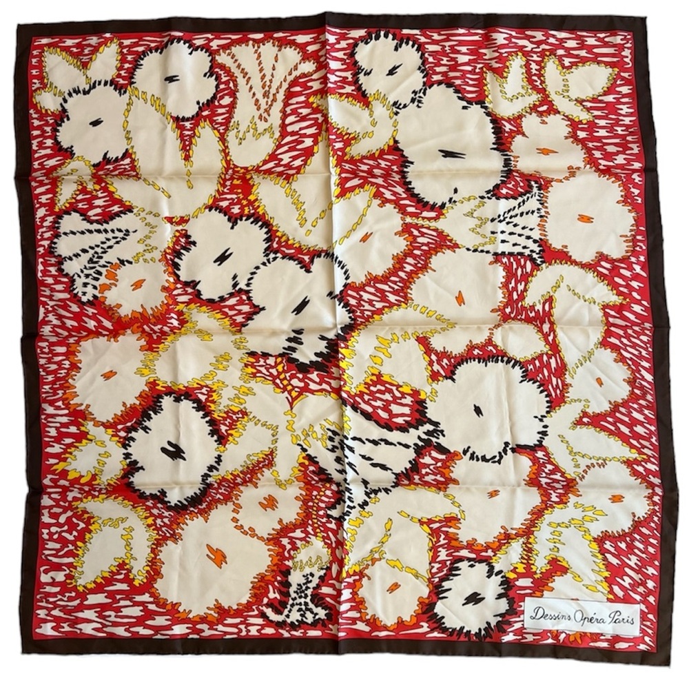 Vintage Dessins Opera Paris Silk Scarf